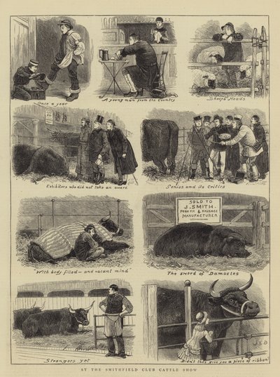 På Smithfield Club Cattle Show af John Charles Dollman