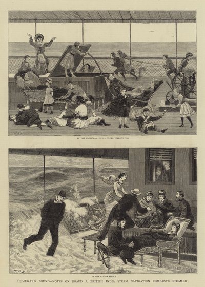 Hjemad, noter om bord på et dampskib fra British India Steam Navigation Company