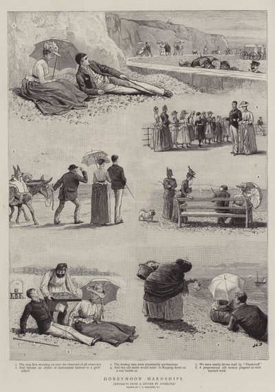 Bryllupsrejse Besværligheder af John Charles Dollman