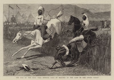 The End of the Zulu War, Hurdle Race af Basutos i lejren i Upoko-dalen af John Charles Dollman