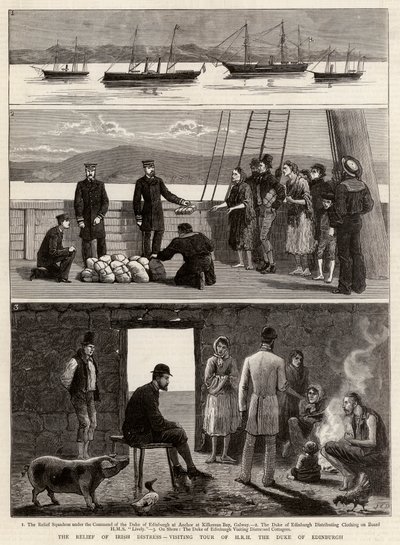 The Relief of Irish Distress, Visiting Tour of HRH the Duke of Edinburgh af John Charles Dollman