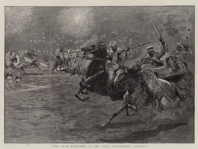 De arabiske ryttere ved Paris Hippodrome, Olympia af John Charlton