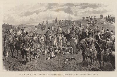 Mødet mellem Devon og Somerset Staghounds ved Hawkcombe Head af John Charlton