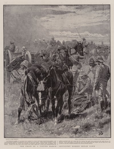 Prisen for en tvungen march, artilleriheste bryder sammen af John Charlton