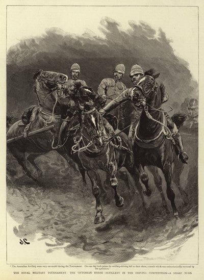 Den kongelige militærturnering, det victorianske hesteartilleri i kørselskonkurrencen, et skarpt sving af John Charlton