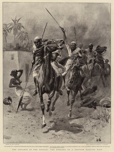 Fremrykningen i Soudan, rædslerne ved et dervish-baggara-raid af John Charlton