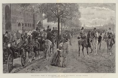 Venter på et glimt af Hendes Majestæt, Hyde Park af John Charlton