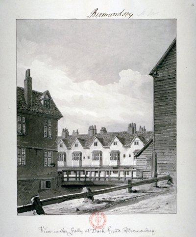 Dockhead Folly, Bermondsey, London, 1820 af John Chessell Buckler