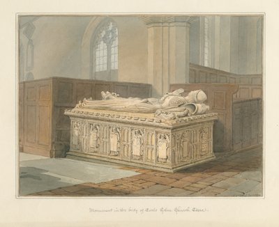 Essex - Earls Colne Church - Monument af John Chessell Buckler