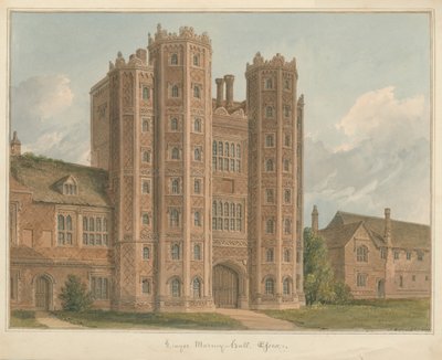 Essex - Layer Marney Hall, 1825 af John Chessell Buckler