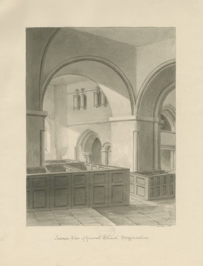 Forton - Aqualate Hall: gravering, nd [1653-1686] (tryk) af John Chessell Buckler