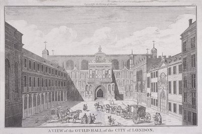Guildhall, London, 1820 af John Chessell Buckler
