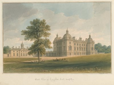 Norfolk - Houghton Hall, 1826 af John Chessell Buckler