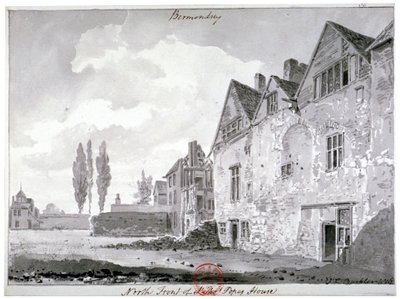 Nordfronten af Bermondsey House, London, 1816 af John Chessell Buckler