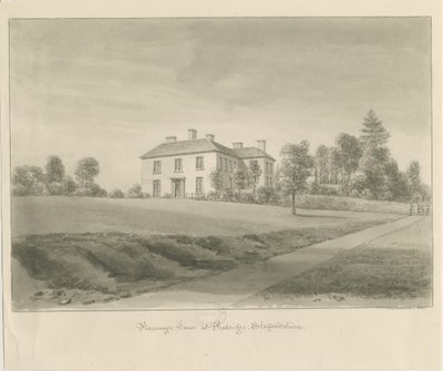 Penkridge - Præstehus: sepia tegning af John Chessell Buckler