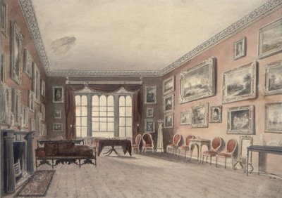 Galleriet i Browsholme, nær Clitheroe, Yorkshire af John Chessell Buckler
