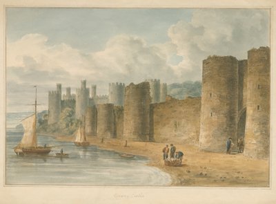 Wales - Carnarvonshire - Conway Castle, 1810dani af John Chessell Buckler