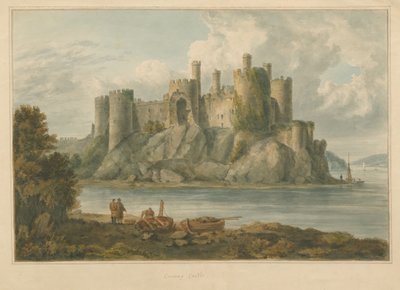 Wales - Carnarvonshire - Conway Castle, 1810 af John Chessell Buckler