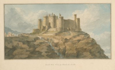 Wales - Mouthshire - Harlech Castle, 1800 af John Chessell Buckler