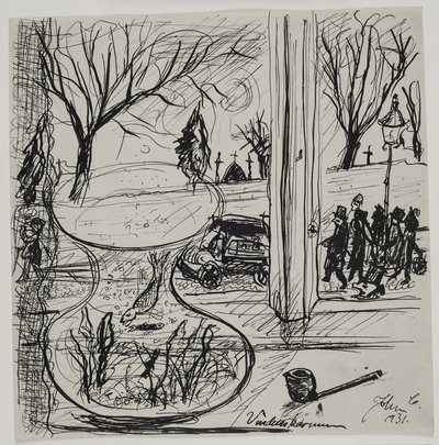 Et ligtog passerer forbi mit vindue af John Christensen
