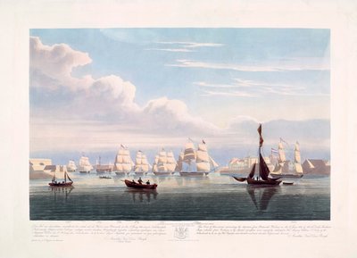 Hollandske handelsskibe, der forlader Portsmouth, 2. juni af John Christian (after) Schetky