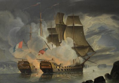 Den rasende kamp mellem H.M.S. Mars og den franske 