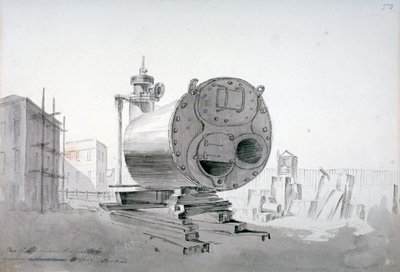 Dampmaskine, New Road, Islington, London, 1808 af John Claude Nattes