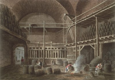 The Baths of Julian på Hotel de Cluny, 1809 (akvatint) af John Claude Nattes