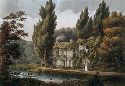 Spisestuen ved Marie-Antoinettes Hameau, illustration fra 