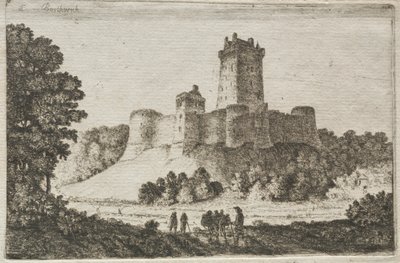 Borthwick Castle fra øst. af John Clerk of Eldin