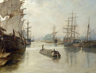 Gloucester Docks, før 1922 af John Collier