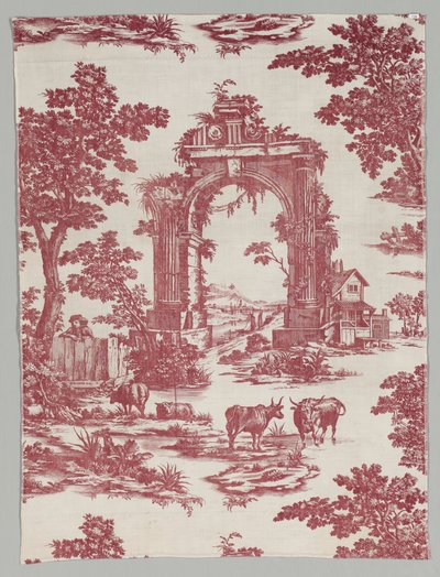 Kobberpladetrykt bomuld, 1765. af John Collins