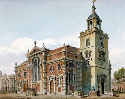 Church of St Mary, Whitechapel, London, 1811 af John Coney