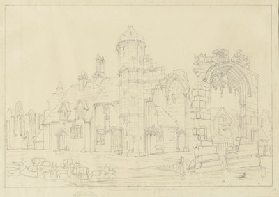 Dudley Priory: blyantstegning, nd [1800-tallet] af John Coney