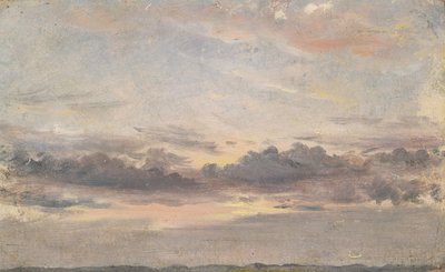 A Cloud Study, Sunset, ca. 1821 (olie på papir på mølleboard) af John Constable