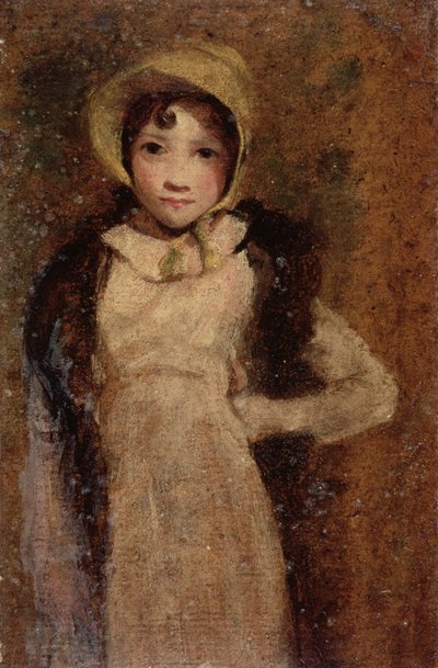 En pige, menes at være kunstnerens datter (olie på papir lagt om bord) af John Constable