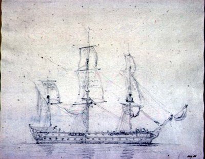En mand i krig (grafit på papir) af John Constable