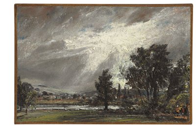 Udsigt over Salisbury (olie på papir lagt på lærred) af John Constable