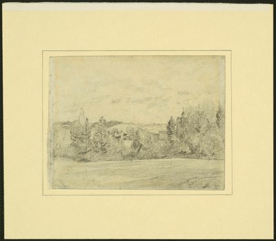 Binfield præstegård og kirke, Berkshire af John Constable