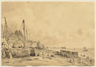 Brighton Beach, Looking East, 1824 af John Constable