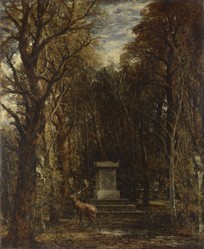 Mindesmærke til ære for Sir Joshua Reynolds, opført på grunden til Coleorton Hall i Leicestershire af den afdøde Sir George Beaumont, Bt. af John Constable