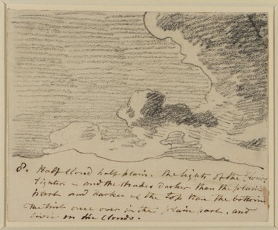 Skystudie (efter Alexander Cozens Engravings of Skies), ca. 1822-23 (grafit på papir) af John Constable