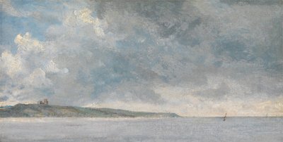 Kystscene med klipper, ca. 1814. af John Constable