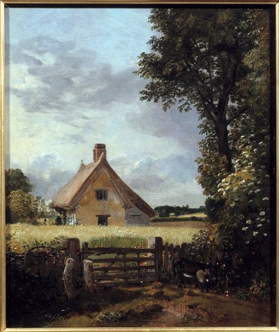 Sommerhus i en hvedemark. Maleri af John Constable (1776-1837) af John Constable