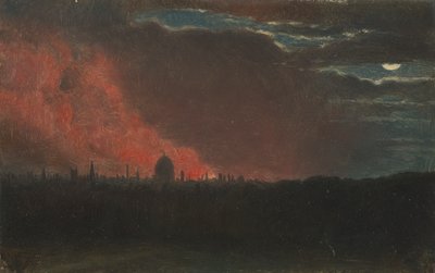 Brand i London, set fra Hampstead af John Constable
