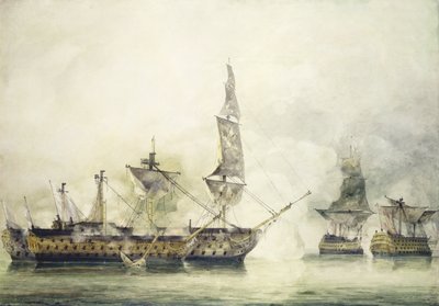 H.M.S. Sejr i slaget ved Trafalgar, 1805, af John Constable