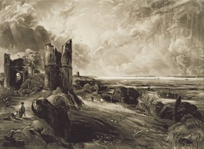 Hadleigh Castle, graveret af David Lucas (1802-81) c.1832 (mezzotint med radering) af John Constable