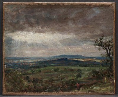 Hampstead Heath, Looking Toward Harrow, ca. 1821 (olie på papir, monteret på lærred) af John Constable