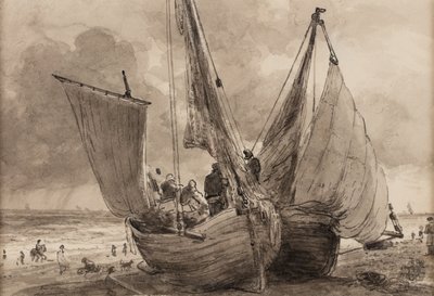 Lugger og svinebåd, Brighton af John Constable