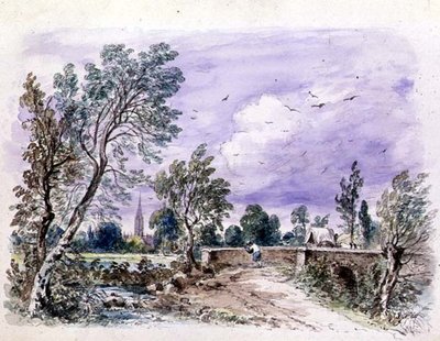 Milford Bridge af John Constable
